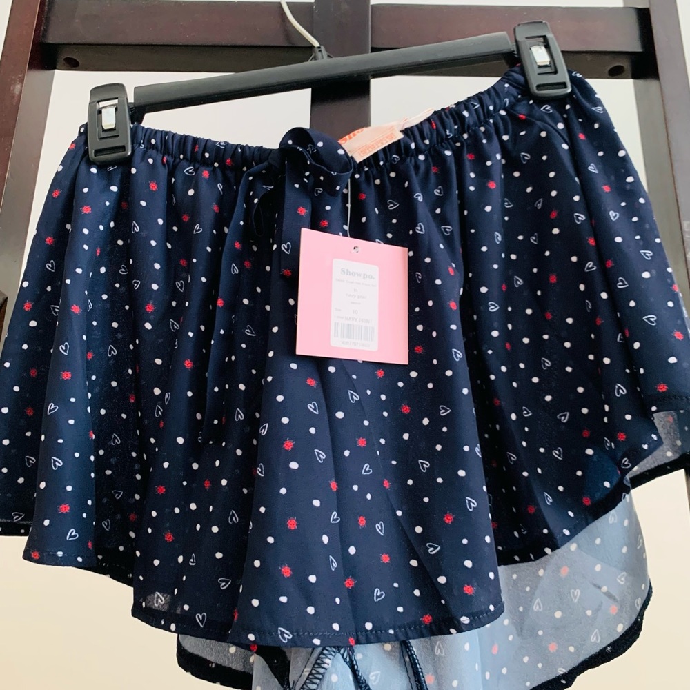 NWT Navy Pattern Flowy Shorts